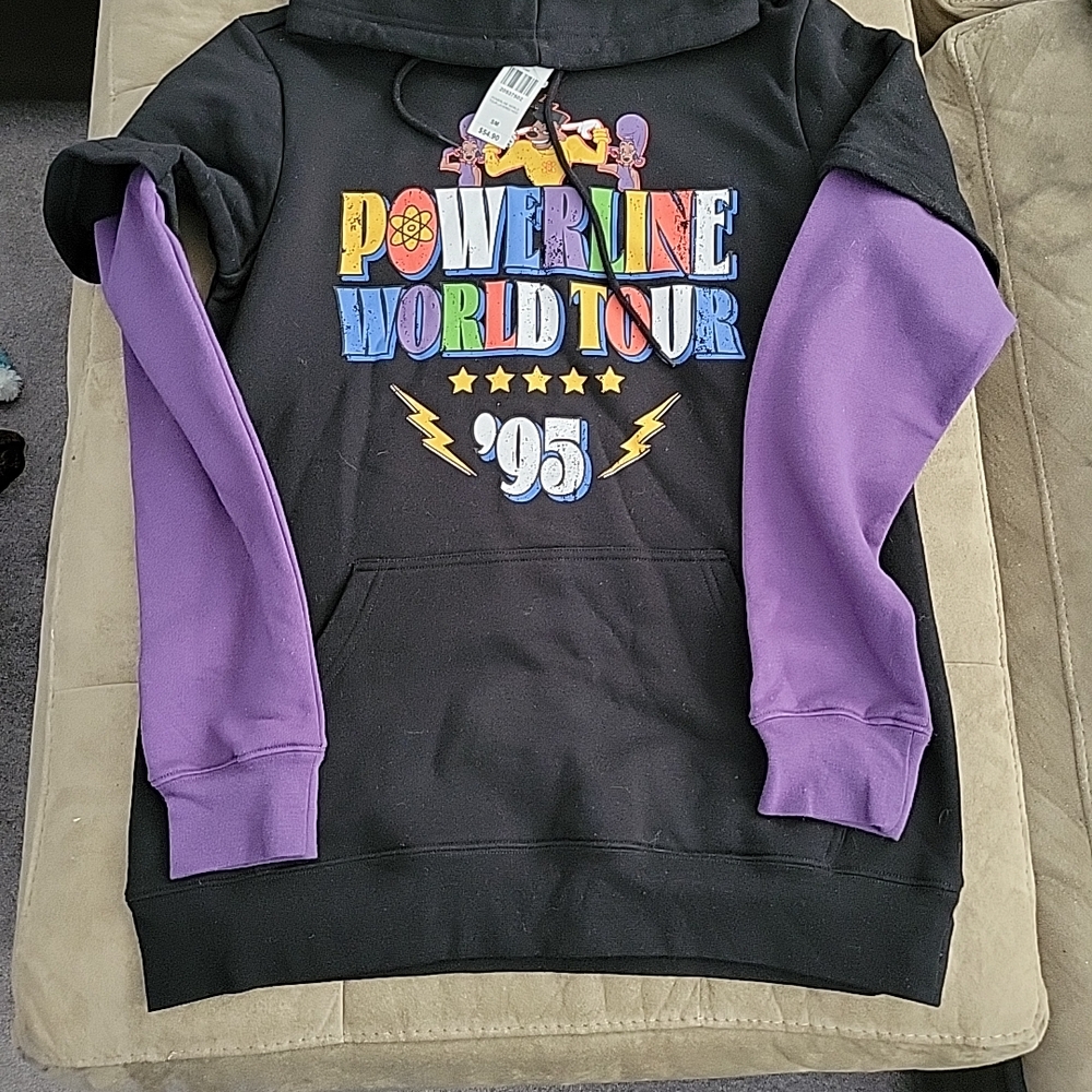 Kids Powerline World Tour Hoodie - Black and Purple